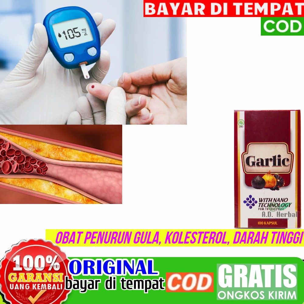 

Obat penurun Gula darah, darah tinggi, kolesterol, trigliserida herbal Black garlic Bisa COD