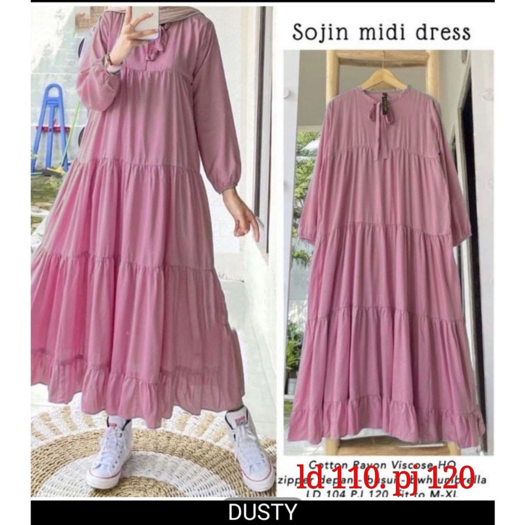 SOJIN MIDI DRESS/