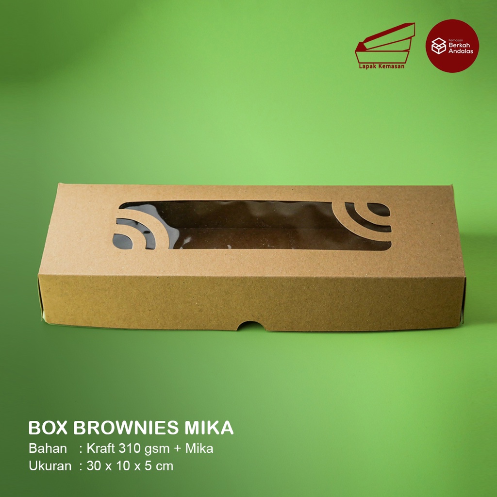 

BOX BROWNIES MIKA / BAHAN KRAFT / KOTAK KUE / KOTAK BOLU GULUNG / KOTAK BROWNIES