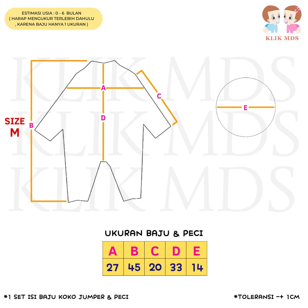 Klik Mds Jumper Koko Anak Bayi Laki-laki Raffi Free Peci