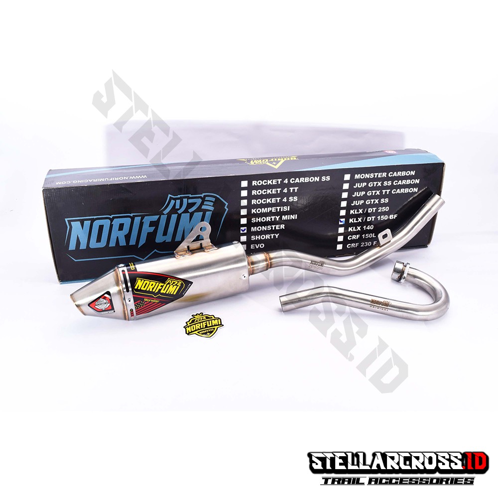 Knalpot Muffler Original NORIFUMI MONSTER Stainless KLX Bigfoot