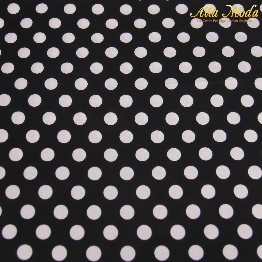 

Alta Moda Katun Motif Fancy Jacquard Polkadot - Black Kain Premium (1M)