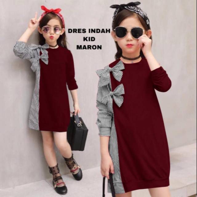 baju anak terbaru 2022/fashion kid/set anak/dress anak dress syari Sf dress anak indah natal kid Baj