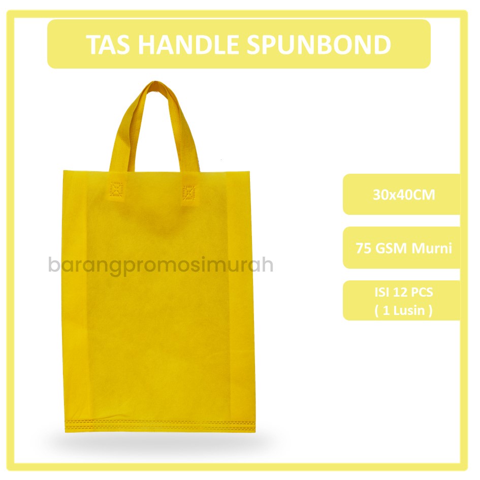 

GOODIE BAG SPUNBOND HANDLE 30x40 (Lusinan) / Tas Belanja Murah / Kantong Belanja / Tas Souvenir