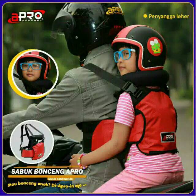 [BISA COD] sabuk bonceng anak merk apro sabuk bonceng anak di motor portabel sabuk multifungsi 4in1