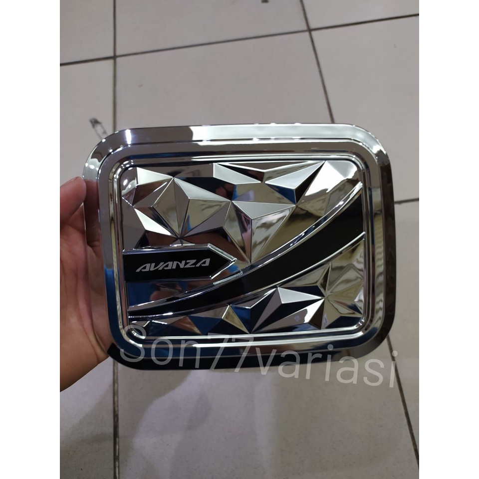 Tank cover avanza 2008 2010 tutup bensin diamond chrome