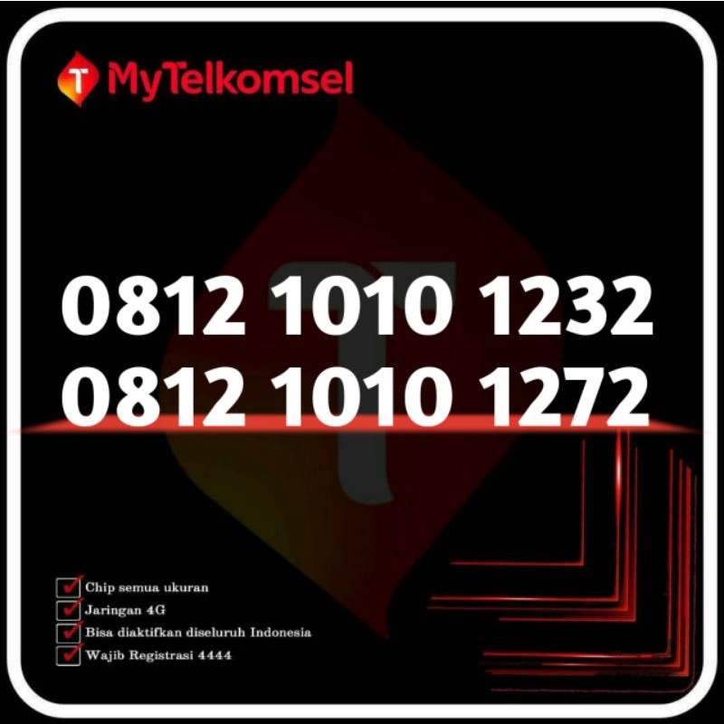 Nomor cantik simpati 0812 1010 12 x2