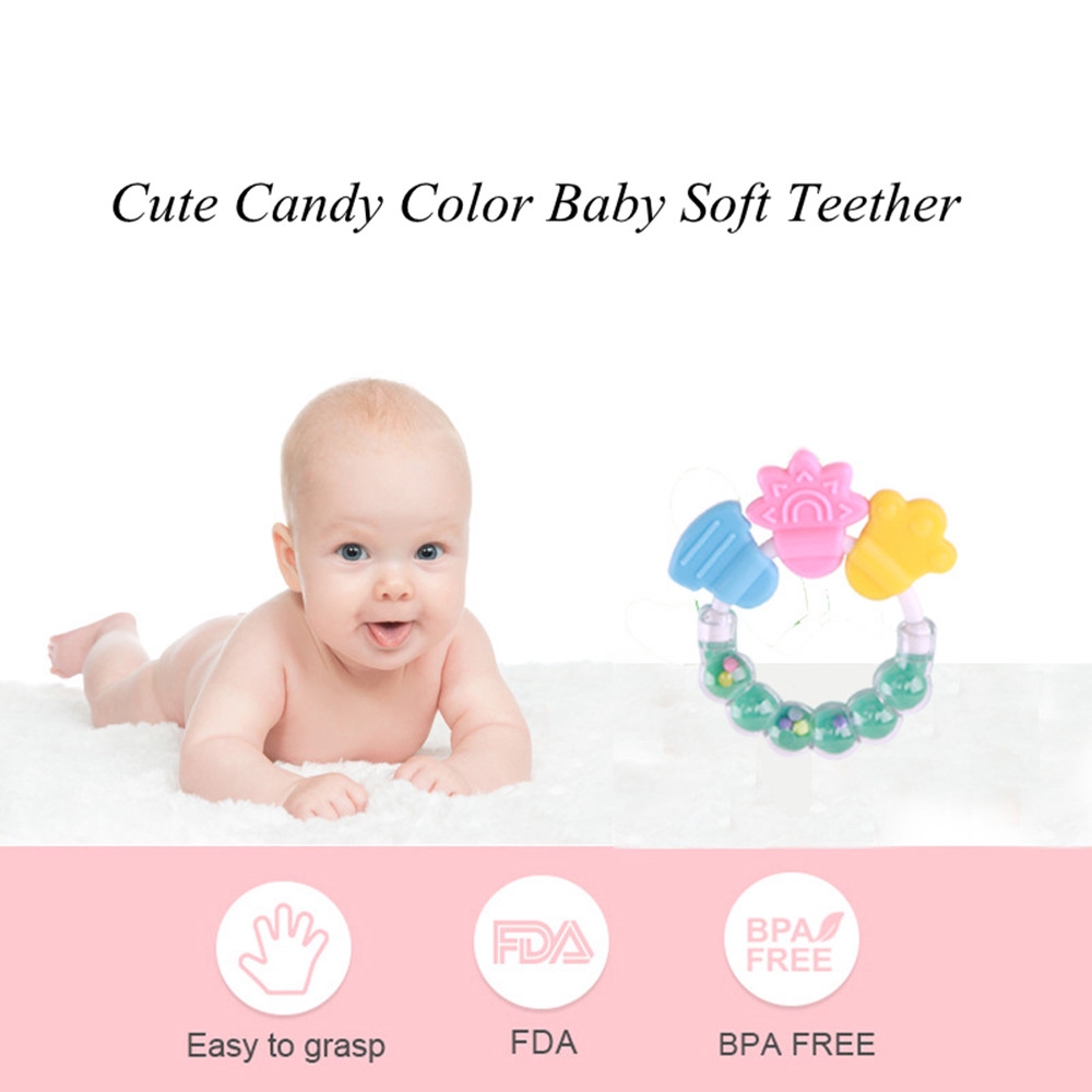 Rattle bayi -- AC 311 -- Mainan Perangsang gerak motorik Tangan , Pendengaran Telinga dan pertumbuhan gigi - FDA BPA Free - Genggam / Gigitan / teether  bayi - Alat Perlengkapan Bayi Baru Lahir