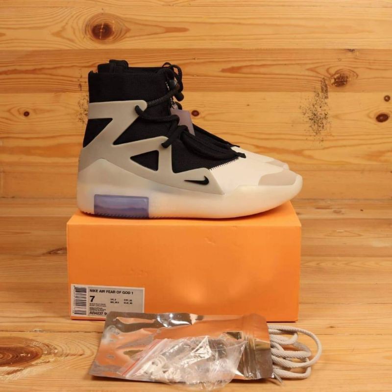 Sepatu Nike Fear Of God 1 FOG Black Grey Light Bone Pria
