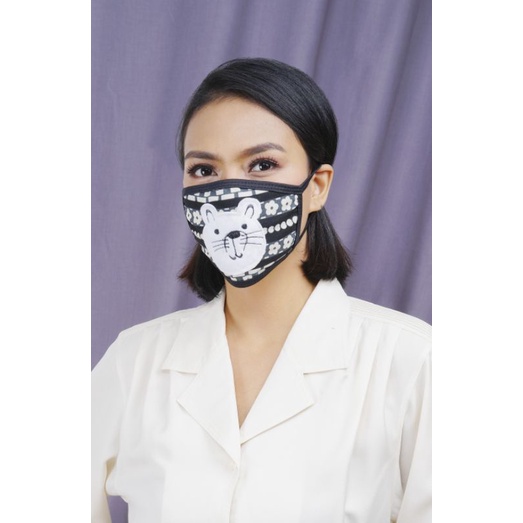 MASKER BORDIR CEWEK CAKEP  KAIN GAMBAR BONEKA, TEBAL, KWALITAS BAGUS,