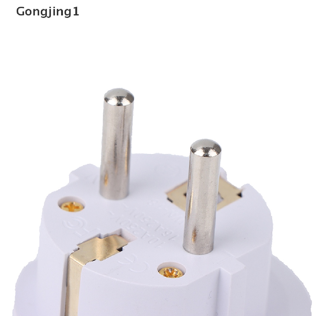 Gongjing1 Adapter Konverter Socket Dinding Universal 2 Pin Bulat AU US UK CN Ke EU