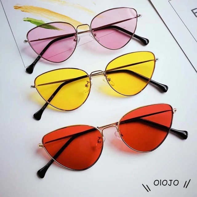 【Grosir】COD Kacamata Hitam Wanita Model Retro Cat Eye Sunglasses Women UV400 Protection