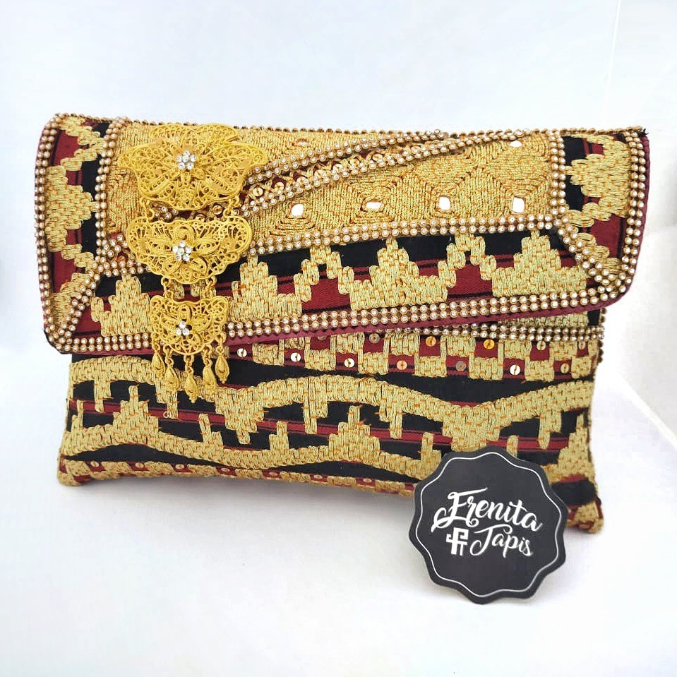 [BISA COD] Clutch Tapis Lampung Size S M L