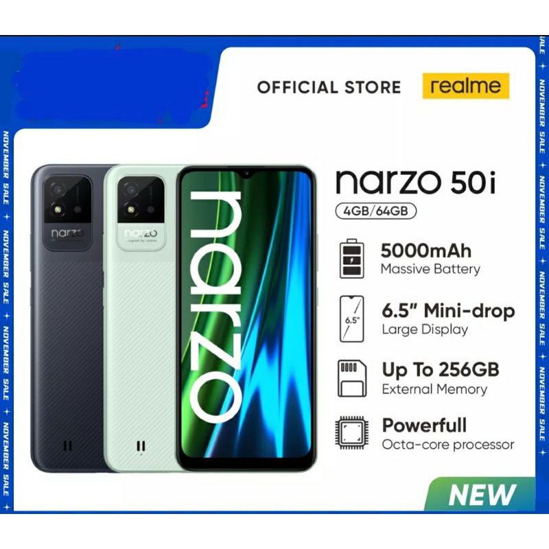 Realme NARZO 50i Ram 4/64 Garansi Resmi