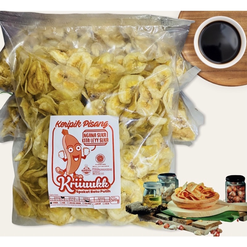

Keripik Pisang Kriuukk Spokat Original, oleh-oleh khas Manado 500g