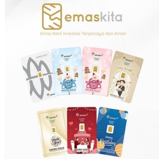 Micro Gold LM Antam x Hartadinata 0.25 gr Logam Mulia Emas Mini Mas Murni 24 Karat Gift EmasKita Bab