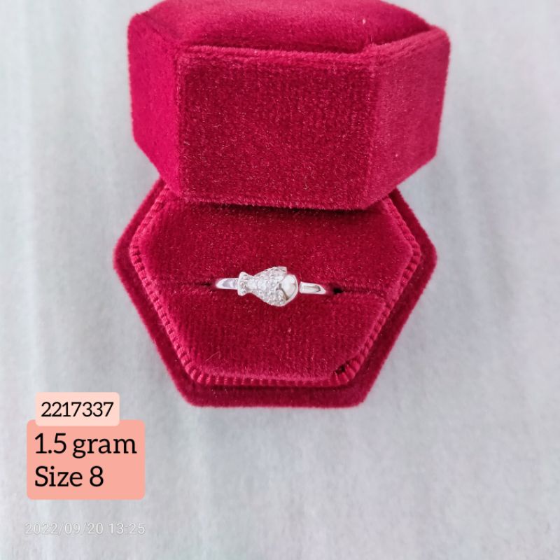 Cincin Wanita Model Korea Simpel Perak Lapis Emas Size 8 (925 Sterling Silver Gold Plated) 2217337