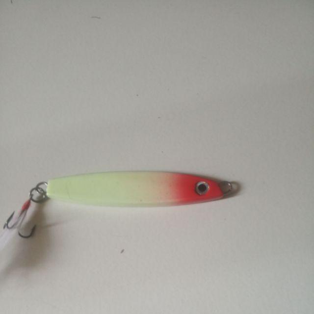 Metal Jig Micro 30gr Kepala Merah Full Fosfor + Hook..