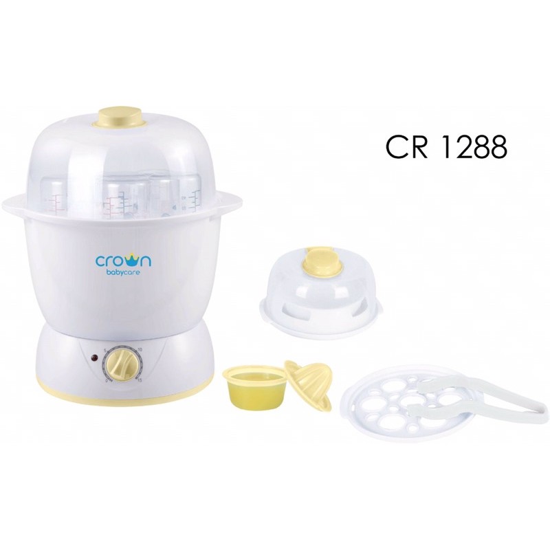 Crown Sterilizer CR1288 Multi Function Steam Center + Auto Timer - Steril Botol Multifungsi CR 1288