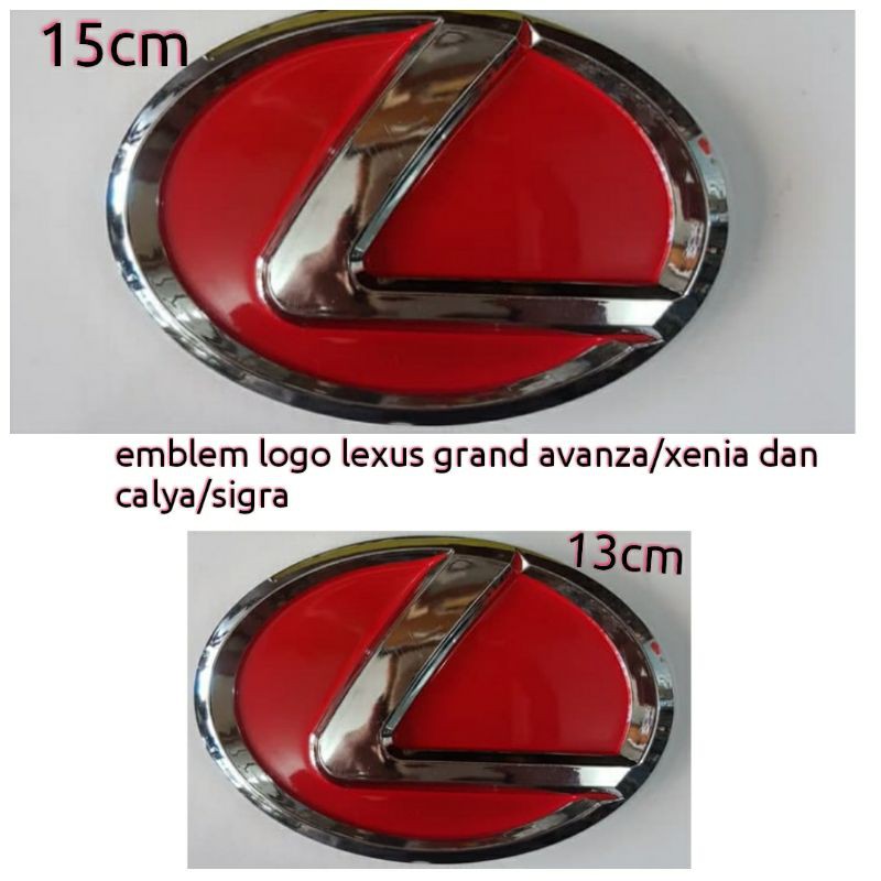 Emblem Logo Lexus Grand Avanza/Xenia Depan Belakang Merah