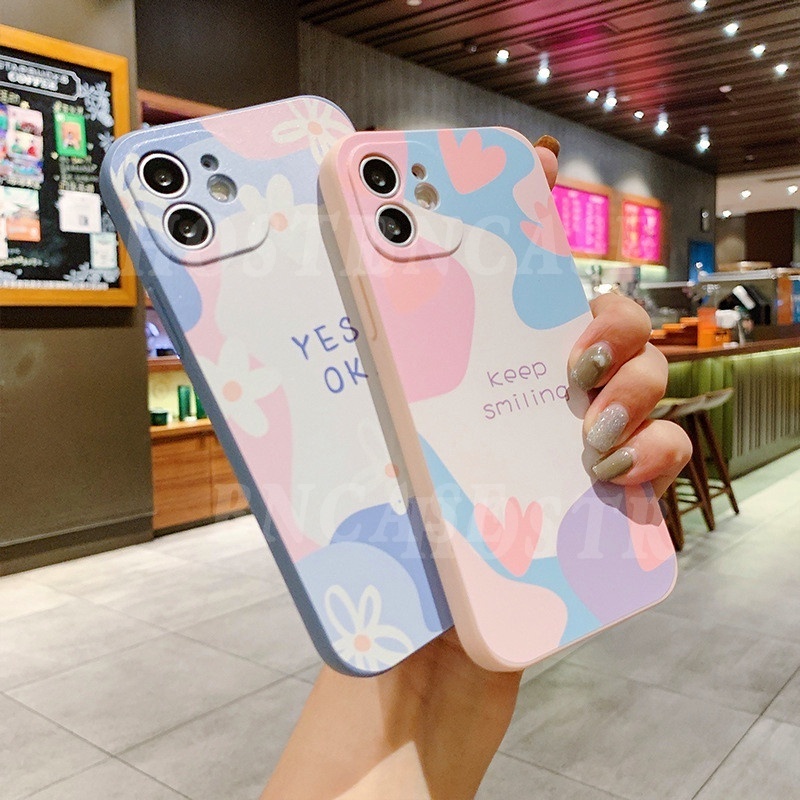 VIVO Y16 Y35 Y22 Y11 2019 Y20 Y20S Y12S Y85 V9 Y91 Y93 Y95 Y85 V9 Y91C Flower Chrysanthemum Phone Case Soft Protective Cover R&amp;J