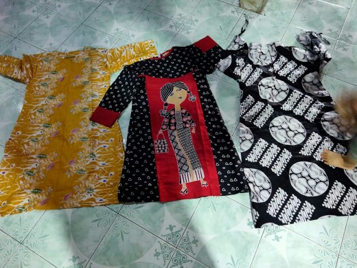 Tunik Allicia Batik Soft Midi Tunik Muslim Warna Soft Cantik Formal Casual Kantoran Pesta Kondangan