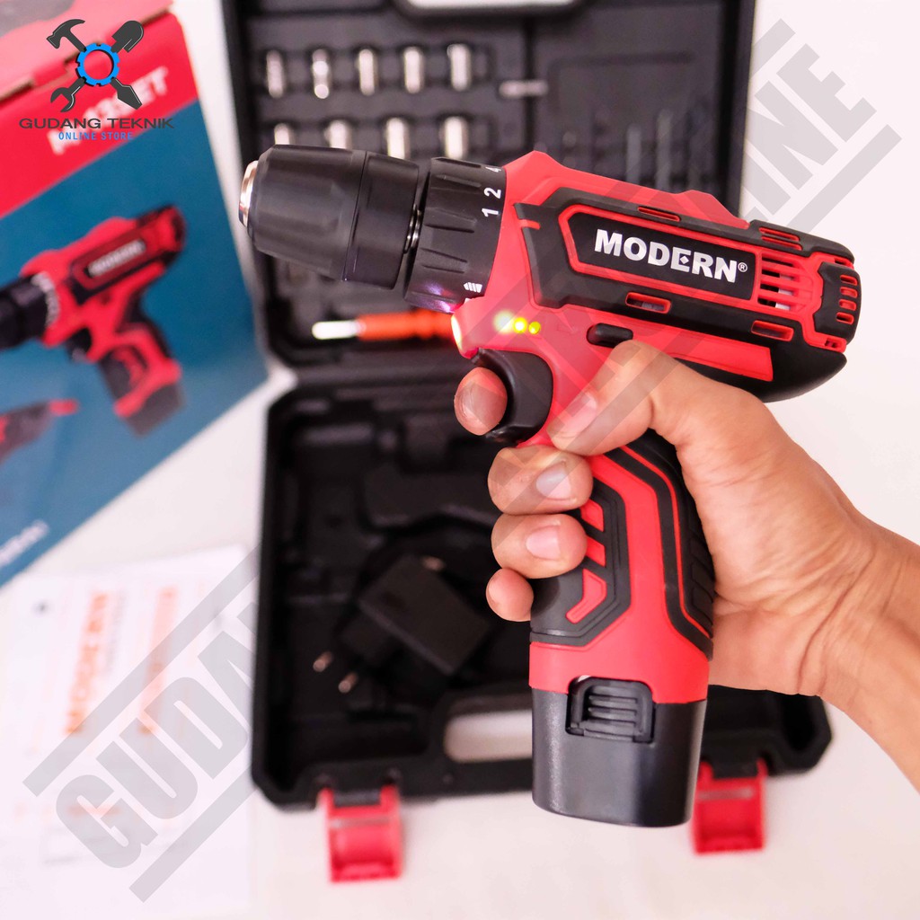 Mesin Bor CORDLESS  10mm MODERN X MAILTANK M13 SET SH191 12V / Mesin Bor Tangan BATERAI BATERRY 10 mm M 13 SH 191 - Cordless Drill M-13 SET SH-191