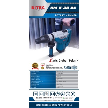 Mesin Bor Beton Aspal Tembok Hammer Drill HM5-38DE BITEC HM 5-38 DE
