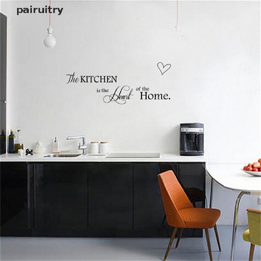 Stiker Dinding Decal Desain Quotes Kitchen Is the Heart of Home Dapat Dicopot