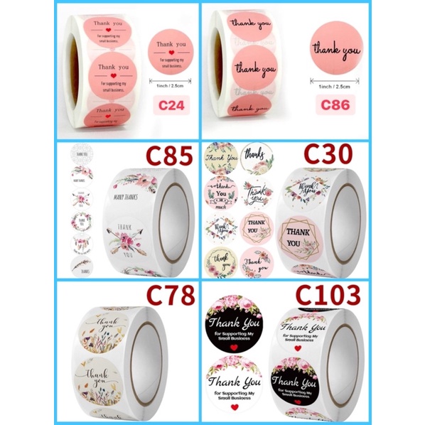 Stiker Label Bulat Toko Olshop Kue Bakery Kemasan Produk Premium isi 500 Pcs / LABEL THANKYOU / LABEL STICKER THANKYOU / STICKER LABEL / LABEL PACKING / SEGEL PACKING / STICKER LABEL THANKYOU / STICKER LABEL SEGEL PACKING