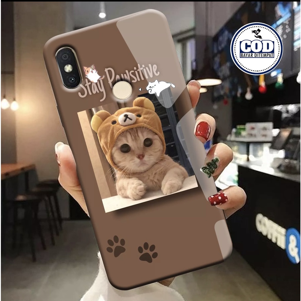 JAYACASE Case Xiaomi Redmi S2/ Mi A2/ Mi A2 Lite/ Redmi 6 Pro/ Redmi 6x motif fashion gambar kucing 