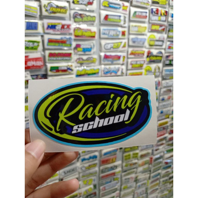 Sticker printing RACING SCHOOL Minim pembelian produk harus 20rb