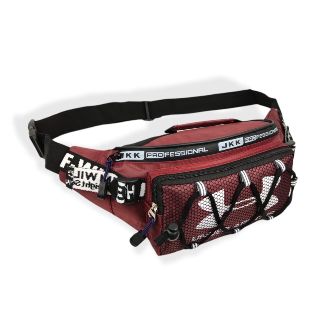 Waistbag Terbaru Bahan Nilon Parasut Waterproof Tas Pinggang dan Tas Selempang Bahu