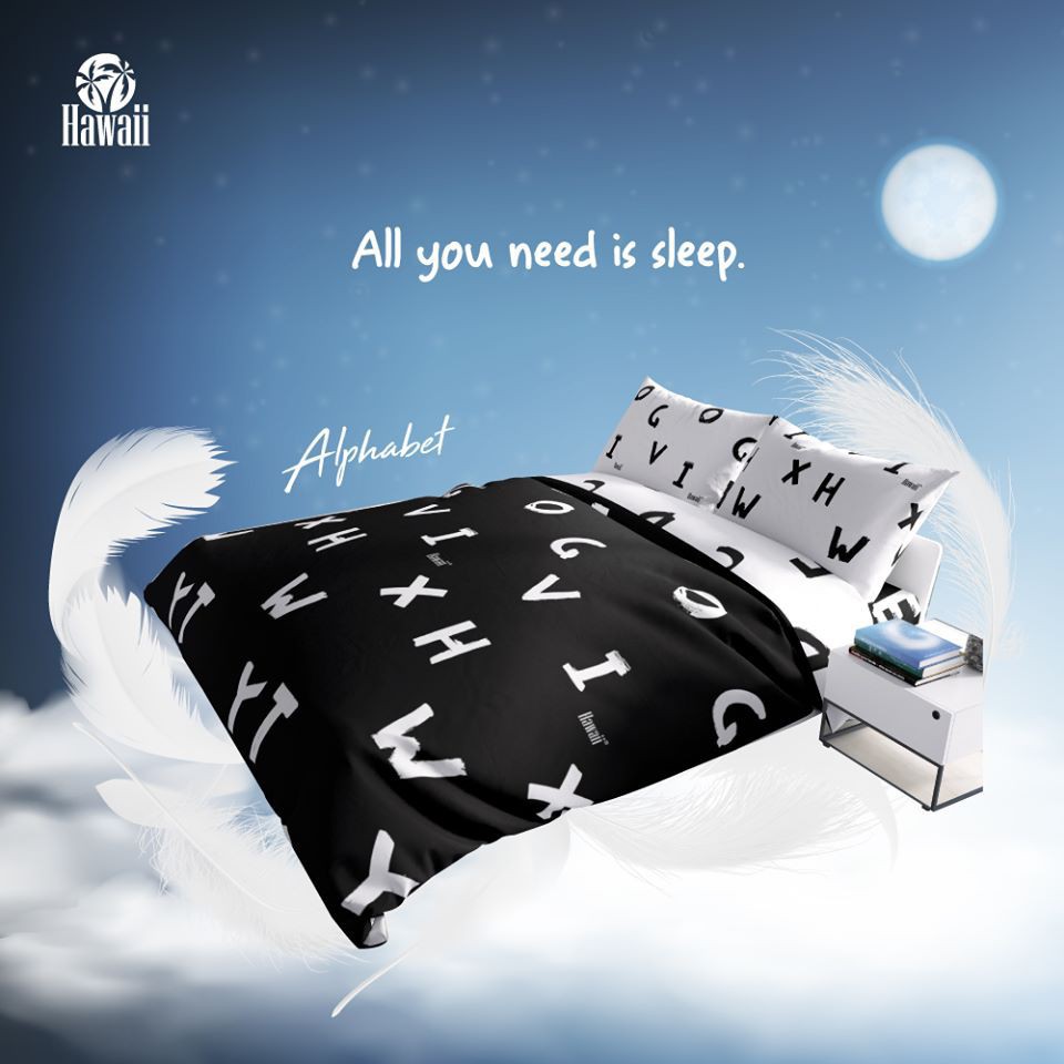 Sprei Hawaii Alphabet uk 180x200 160x200