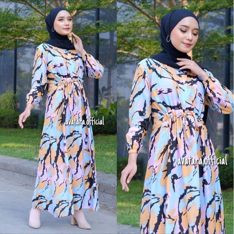 GAMIS LEXA / DRESS ABSTRAK / GAMIS AKAR