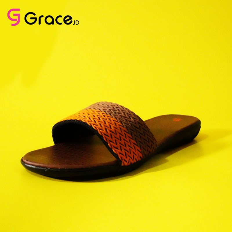 GRACE (rajut selop tapak coklat) SANDAL cewek turki rajut / sandal