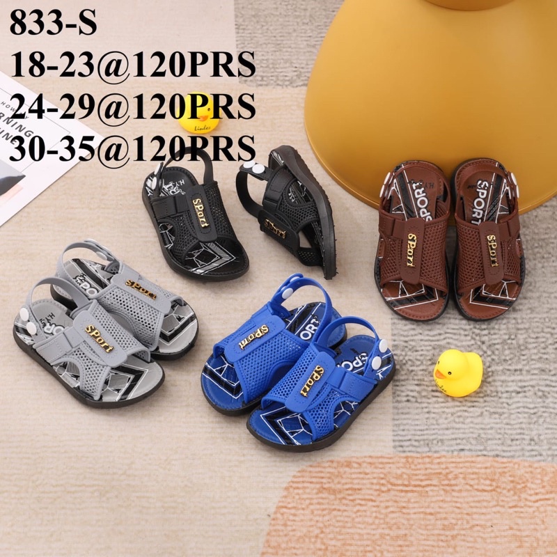 Sandal Import Karet Anak Bayi Tali Belakang  18/35 833-S 833-ZZ