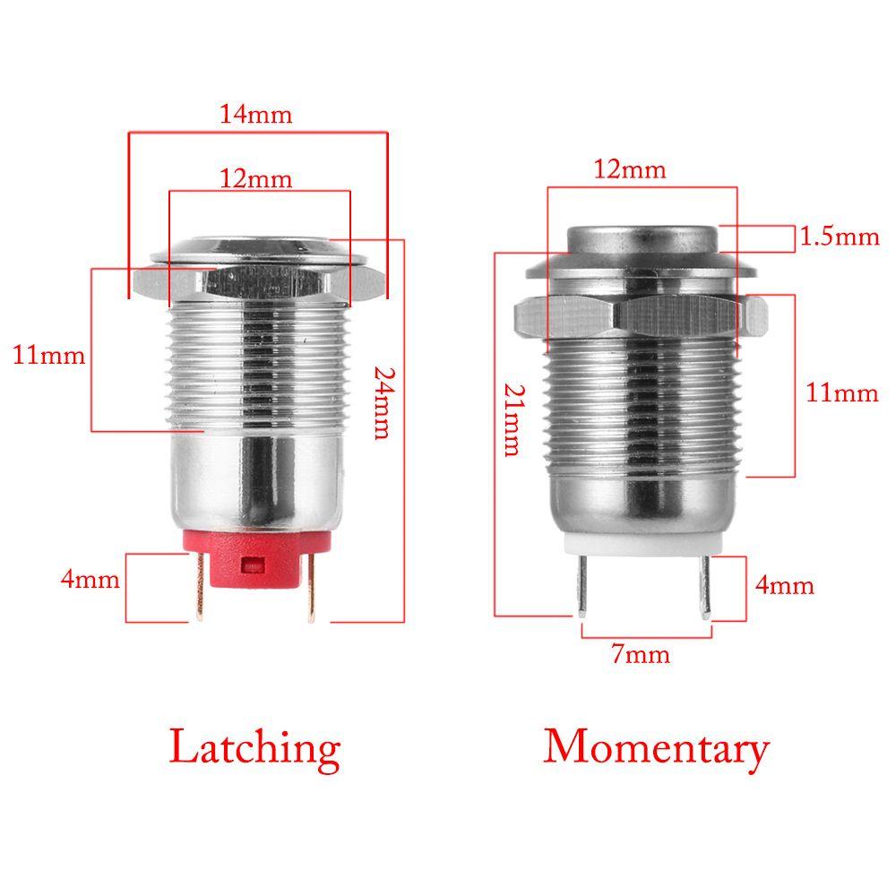 Pineapple Push Button Saklar Ring Metal 250V Latcing