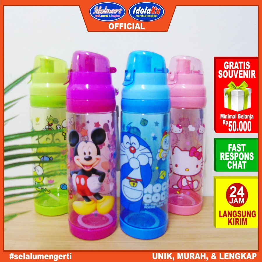 IDOLMART Botol Minum Anak Karakter 650ml / Botol H-838 Botol Lucu Idolmart Surabaya