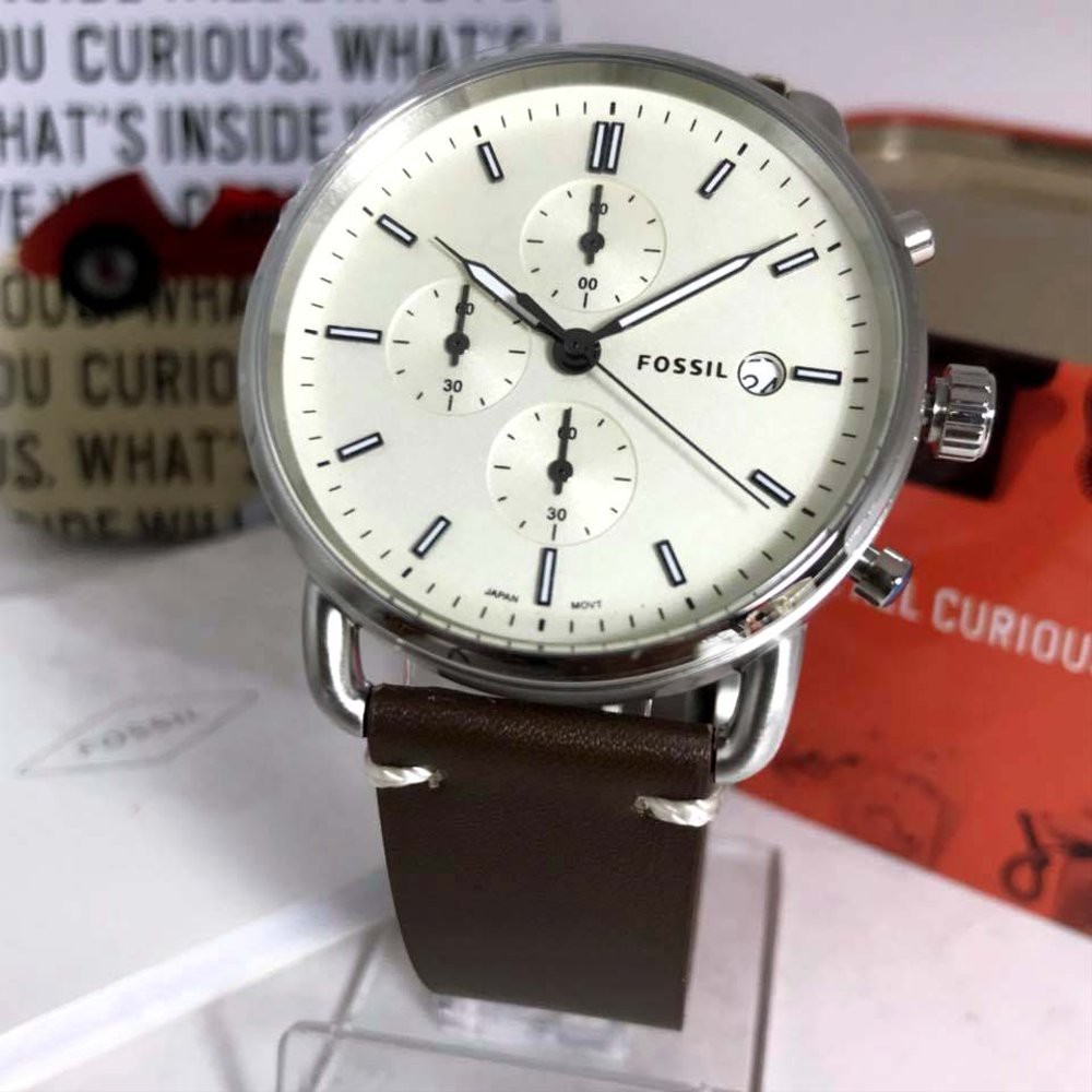 Fossil Fs5402 Silver 42mm Original Limited Shopee Indonesia