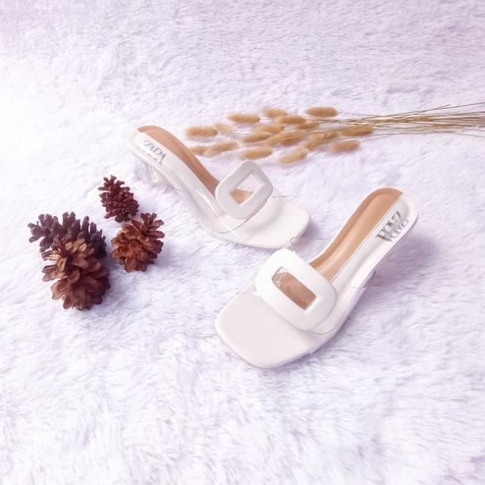 Ready Stock ZARA HAK KACA AM14 | SANDAL HEELS | SEPATU HEELS KACA | LARIH STORE ..,.,,.