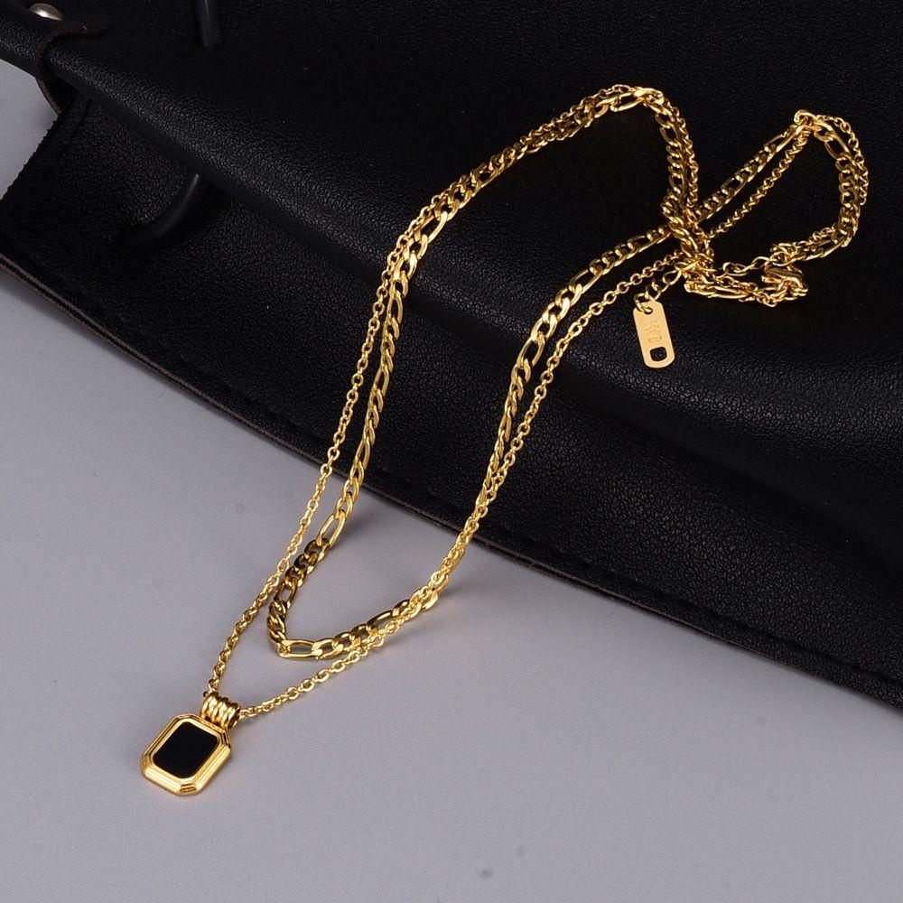 Mxbeauty Liontin Kubus Kalung Kreatif Hip Hop Gadis Hadiah Rantai Tembaga Sederhana Gaya Korea Kalung