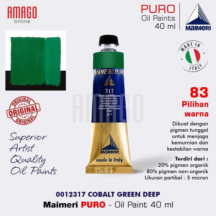 MAIMERI PURO - OIL PAINT - COBALT GREEN DEEP - 40ML - M0012317