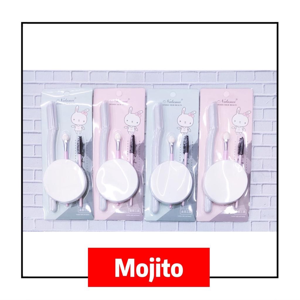 Spon Bedak + Pisau Alis + Sikat Bulu Mata + Eyeshadow / FACE SPONGE AND EYELASH SET - SET SPON WAJAH