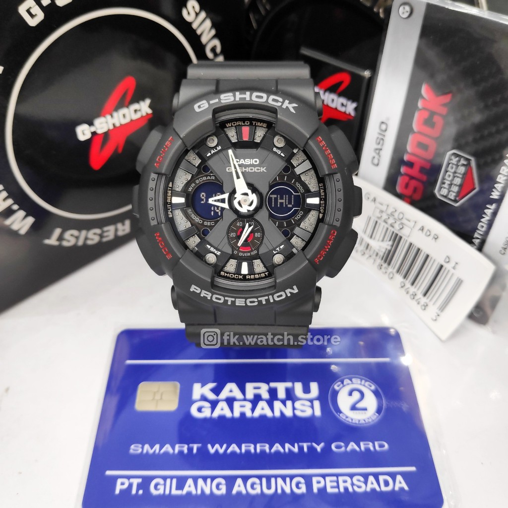 G-SHOCK GA-120-1ADR / GA120 Original Jam Tangan Pria Digital Analog