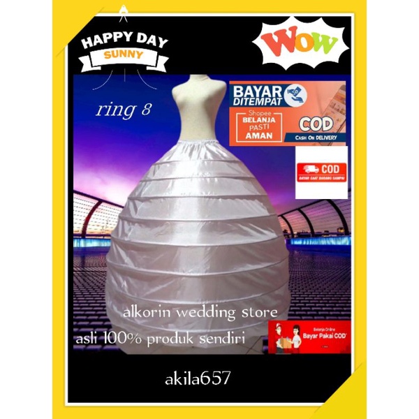 Peticoat/ Pertikut Pengembang Gaun Ring 8 Petikot Rok Dalam Pengembang Gaun Pengantin Wedding Dress gaunpengantin weddingdress