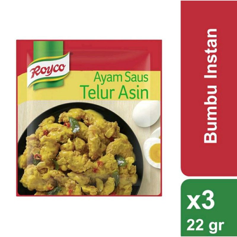 

Royco bumbu ayam saus telur asin 22gr||3pcs