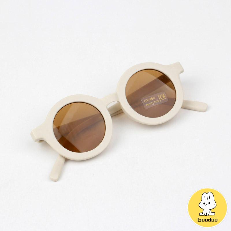 Kacamata Hitam Anak Matte Bingkai Bulat Trendi Retro Cute Clear Vision -Doo