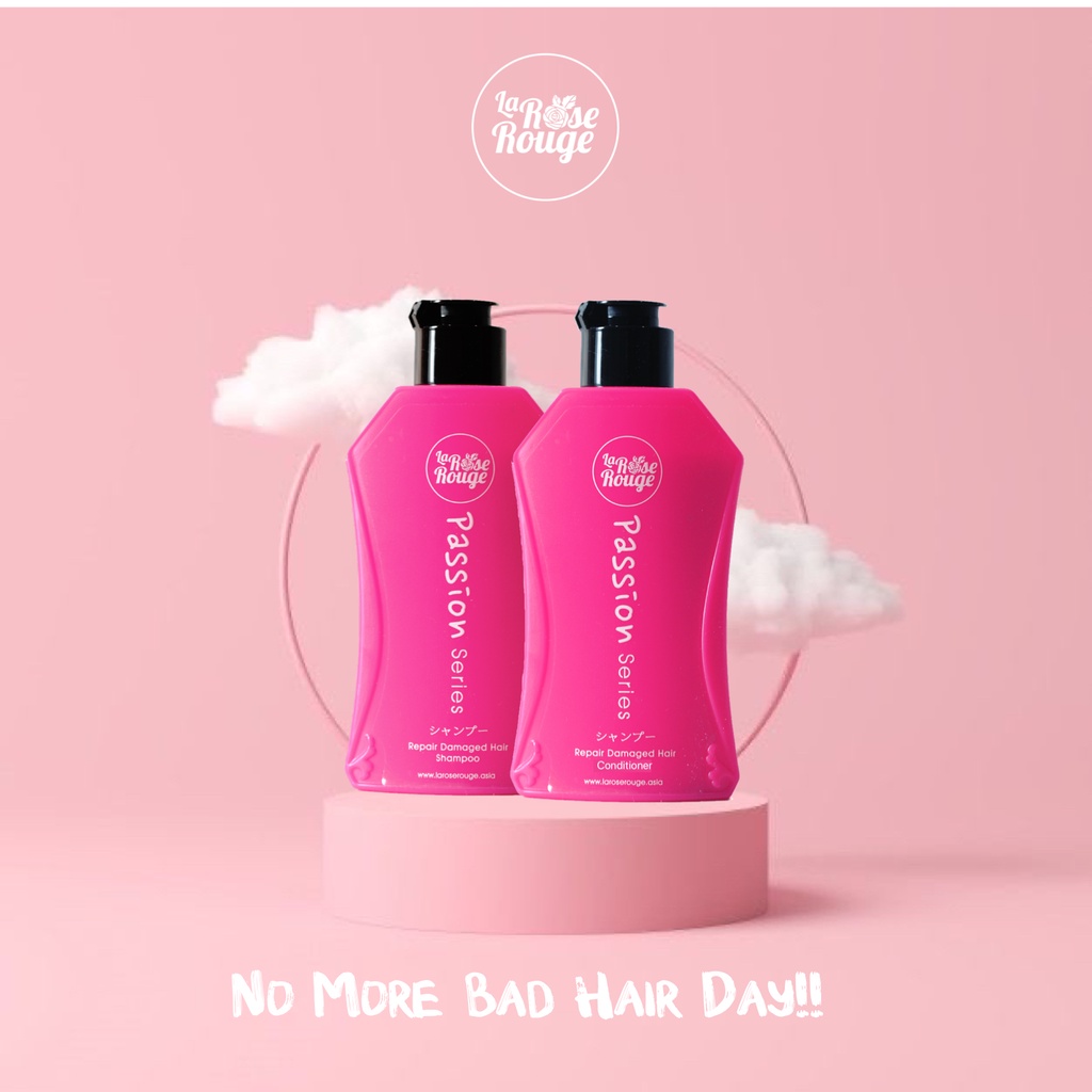 La Rose Rouge (Shampoo/Conditioner)(180ml) - Rambut Rusak/Becabang/Patah/Frizzy/Oily/Ketombe