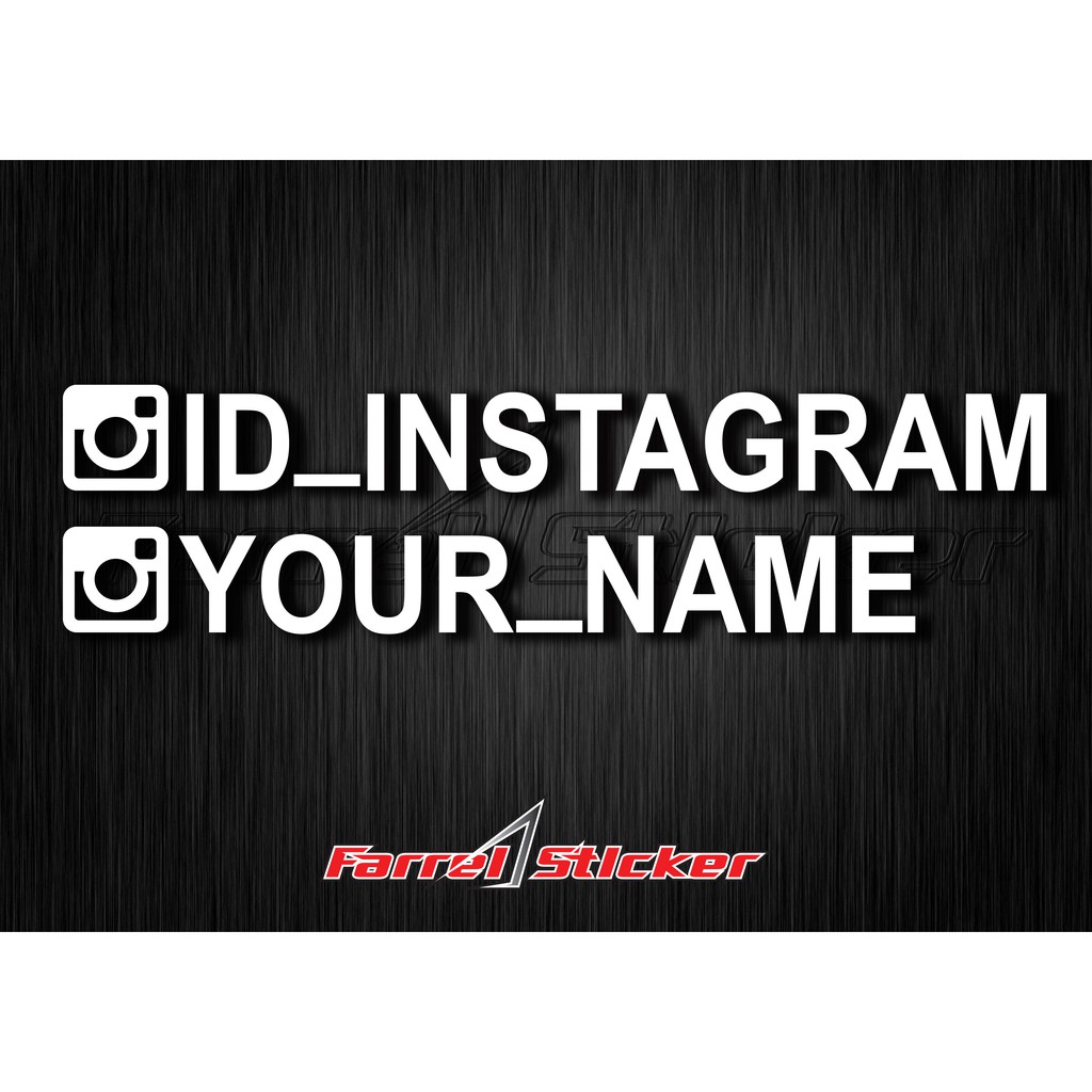 stiker custom IG sticker custom nama Instagram 4 pcs